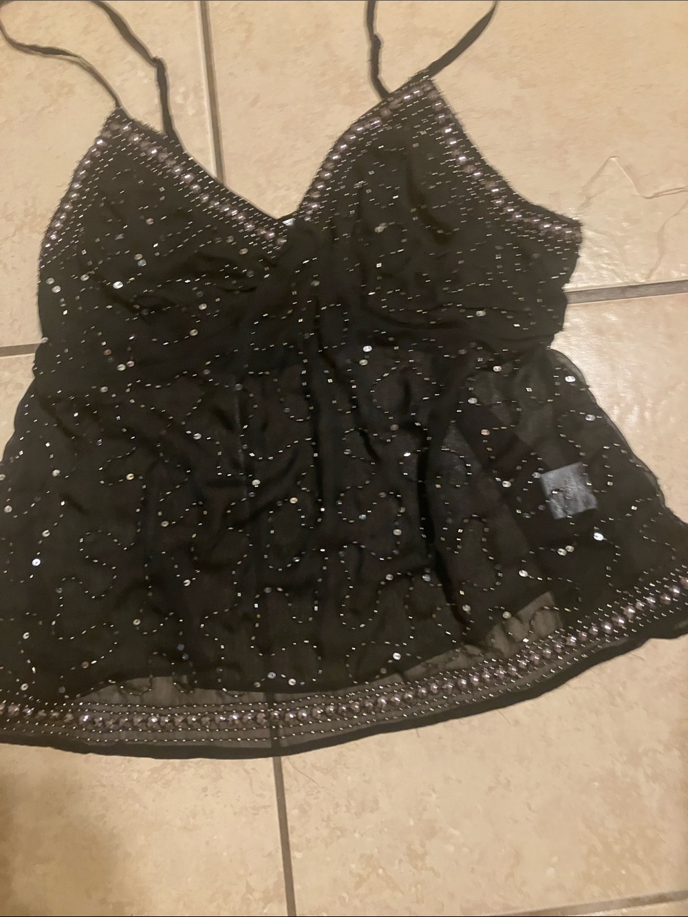 Live 4 Truth Black Beaded Camisole Top